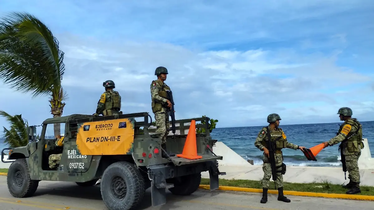 Tormenta “Idalia” genera lluvias puntuales en Quintana Roo, el ejército mantiene el Plan DN-III